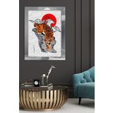 Kaplan Gümüş Tek Parça Pleksi Tablo, 60 x 80, PT-035