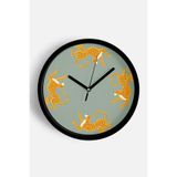 Kaplan Temalı Modern Duvar Saati - 25cm - Önü Camlı Siyah Kasa - Sessiz Mekanizma, JH0021S25SKP
