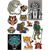 Kaplan Tiger Sticker Set-2 12 Parça Telefon, Tablet, Defter, Laptop Sticker
