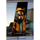 Kaplan Tiger - Yan Kapı Direk Kaplama Folyosu - 2 Adet Sol Sağ Sticker Set