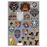 Kaplan Ve Aslanlar Sticker Set 25 Parça Telefon, Tablet, Defter, Laptop Sticker