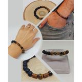 Kaplangözü & Oniks Taşı 8mm Unisex Tasarım Bileklik Hawaii Model (1917)
