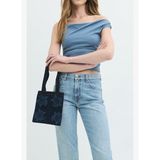 Kaplumbağa Koyu İndigo Lazer Baskılı Mini Totebag