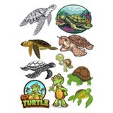 Kaplumbağa Sticker Set-1 10 Parça Telefon, Tablet, Defter, Laptop Sticker