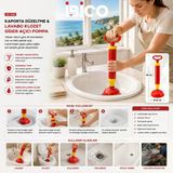 Kaporta Düzeltme - Lavabo Klozet Gider Açıcı Pompa Lastik Başlık - Sert Plastik Gövde Çap=16 Cm (5510)