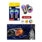 KAPOTO 1016 12V 21W Diadem Krom Turuncu Ampulü 2 Adet Düz Tırnak Çift Duy Oto Araç Lambası Ampul Takımı