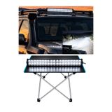 KAPOTO 55 Cm Off Road Beyaz Işık Led Bar Dikdörtgen 120W Led Tepe Lambası İkaz Lambası Kamyon Tır Traktör Çekici İş Makinesi