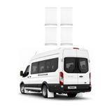 KAPOTO Ford Transit Paçalık Takımı Ön Arka Beyaz Krom Detaylı 4 Lü Set Çamurluk Tozluk Aksesuar