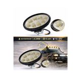 KAPOTO Off Road Çalışma Lamba 10-30V 8 Led 24W Oval Siyah Tır Kamyon İş Makinesi Aydınlatma