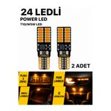 KAPOTO T10 W5W Canbus Metal 24 Led Ultra Power Turuncu Park Plaka İç Aydınlatma Bagaj Tavan Led Ampul