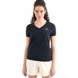 Kappa 361D5Uw005 W Logo Cabou Bisiklet Yaka Regular Fit Düz Siyah Kadın T-Shirt