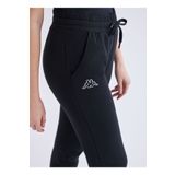 Kappa 371E82W005 W Logo Theek Slim Normal Bel Lastikli Fit Düz Siyah Kadın Eşofman Altı
