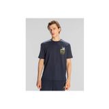 Kappa 371S8IW-XCT Authentic Space Jump Lacivert Yuvarlak Yaka Erkek T-shirt