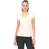 Kappa 601NM20-395 Rosa Kadın V Yaka T-Shirt - XL - Somon