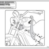 Kappa AS122A2 Honda VT 750 S 10-15 Motosiklet Rüzgar Siperlik Bağlantısı