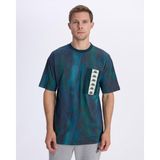 Kappa Authentic 222 Banda Fapo 3 Graphik Erkek Yeşil-Siyah Comfort Fit Tişört - Yeşil - Siyah - XL
