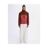 Kappa Authentic Aria Kadın Kahverengi-Turuncu Oversize Sherpa Mont