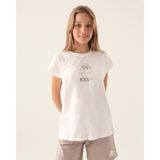 Kappa Authentic Carmen Kız Çocuk Ekru Regular Fit Tişört - 7 - 8 Yaş