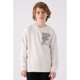 Kappa Erkek Çocuk Beyaz Sweatshirt - 15 - 16 Yaş