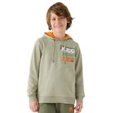 Kappa Erkek Çocuk Kapüşonlu Sweatshirt, Haki, 9-10 Yaş