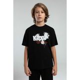 Kappa Erkek Çocuk Siyah T-Shirt Nefes Alabilir Kumaş Özellikleri ile Şık Tasarım ve Rahat Kesim