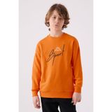 Kappa Erkek Çocuk Turuncu Sweatshirt - 13 - 14 Yaş