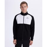 Kappa Fadese Erkek Siyah Beyaz Slim Fit Fermuarlı Eşofman Üstü - Siyah - Beyaz