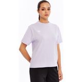Kappa Kadın Mor Regular Fit Tişört Kısa Kol Düz Desen Günlük Stil %100 Pamuk - XS