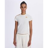 Kappa Kadın Regular Fit Beyaz T-Shirt Kısa Kol Günlük Stil Authentic 222 Banda Pippigt