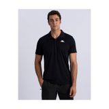 Kappa Kombat Poly Polo Erkek Siyah Regular Fit Polo Yaka Tişört