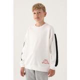 Kappa Krem Bisiklet Yaka Kol Detay Erkek Çocuk Sweatshirt