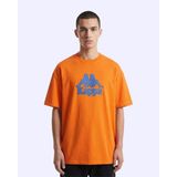 Kappa Linea Erkek Koyu Turuncu Oversize Tişört - XL