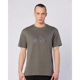 Kappa Logo Brian T-Shirt Erkek Gri Regular Fit Tişört - M