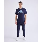 Kappa Logo Zobi Erkek Mavi-Açık Mavi Regular Fit Tişört - Lacivert