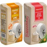 Kappadokia Siyez Extra Un 1 kg ve Kızıl Buğday (Spelt) Un 1 kg Türkiye Menşeli Doğal Ürün - 2 kg