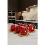 Kapris 6'lı Çay Seti 200 ml Borosilikat Cam Kulplu Çay Bardağı Lvn 40488