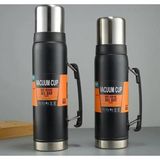 Kapris Çift Katlı Paslanmaz Çelik Kulplu Termos 1200 Ml Siyah Kap-284