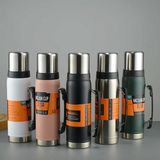 Kapris Çift Katlı Paslanmaz Çelik Kulplu Termos 1200 Ml Yeşil Kap-284