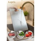 Kapris Paslanmaz Çelik Kesme Tahtası 32X24 Cm