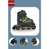 Kapris Vadi Sarı Silikon Tekerli Ayarlanabilir Işıklı Paten M 35-38 HP7128