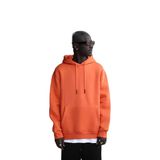 Kapşonlu 3 İplik Kalın İçi Polarlı Oversize Kangru Cepli Erkek Sweatshirt TURUNCU L