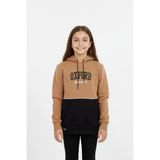 Kapşonlu Oxford Baskılı Kanguru Cepli Kız Çocuk Sweatshirt