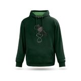 Kapşonlu Sweatshirt The Crow Tasarım Kadın Erkek Kapşonlu Sweatshirt, Nefti Yeşil, L