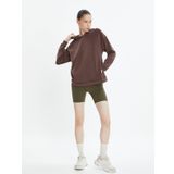 Kapşonlu Yoga Sweatshirt Modal Kumaş Yumuşak Tuşe Dokulu Bol Kalıp Cepli