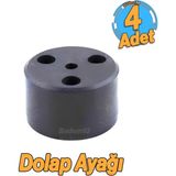 Kapsül 3.7 Cm Siyah 4 Adet Mobilya Ayak Yükseltici Baza Ayağı Koltuk Kanepe Altı Puf Ayakları