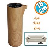 Kapsul Ayak Mobilya Yukseltici Kanepe Tv Unitesi Koltuk Ayagi Baza Ayaklari Acik Kubik Ceviz 18 Cm