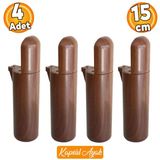 Kapsül Bohem Mobilya Kanepe Koltuk Baza Yükseltici Ayağı Ayakları Ahşap Desenli Ceviz 15 Cm 4 Adet