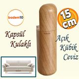 Kapsül Bohem Mobilya Kanepe Tv Ünitesi Koltuk Ayağı Baza Ayakları Ahşap Desenli Kahverengi 15 Cm