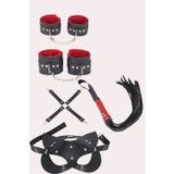 Kapsulavm 4'Lü Kol Bacak Kırbaç Maske Deri Aksesuar Set