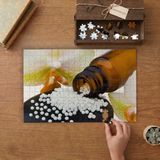 Kapsüller- Laçlar- Çiçek Tasarımı 240 Parça Ahşap Puzzle Ahşap Kutuda MP00137